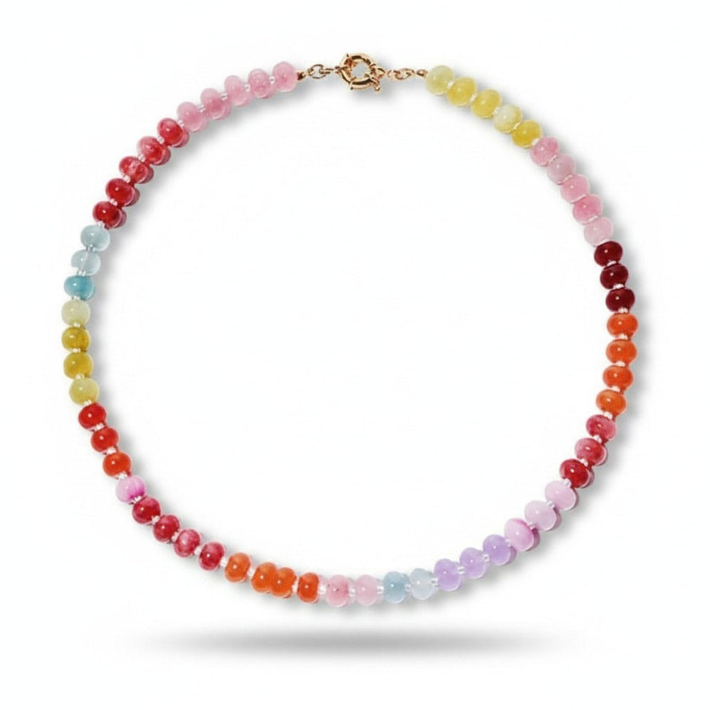 Chunky Gemstone Bead Necklace - Type 7