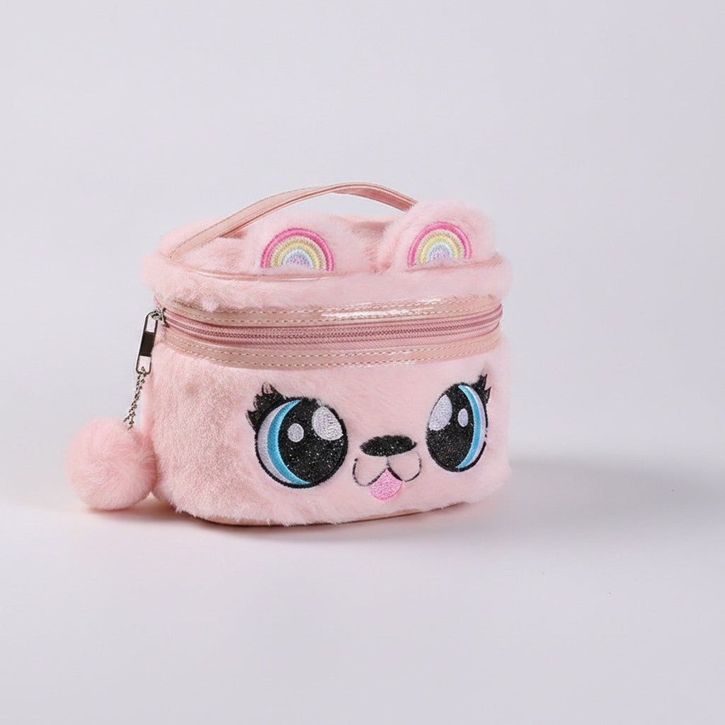 Fuzzy Creature Cosmetic Pouch - Light Green