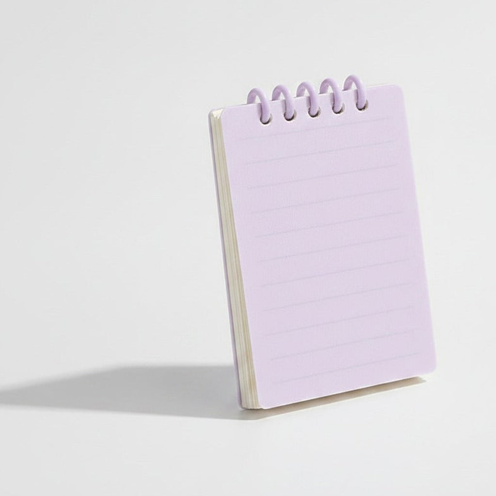 Spiral Lined Mini Notepad - Taro Purple