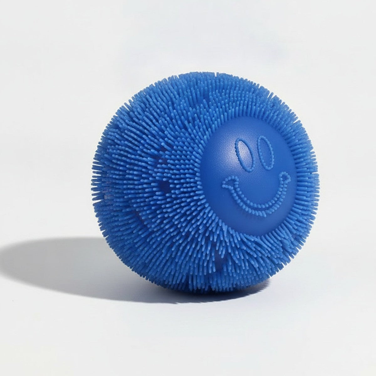 Smiley Face Spiky Squeeze Ball - Blue