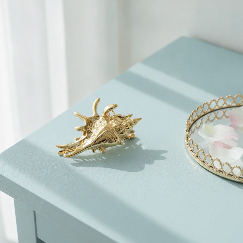 Shell Claw Hair Clip - Bright Yellow