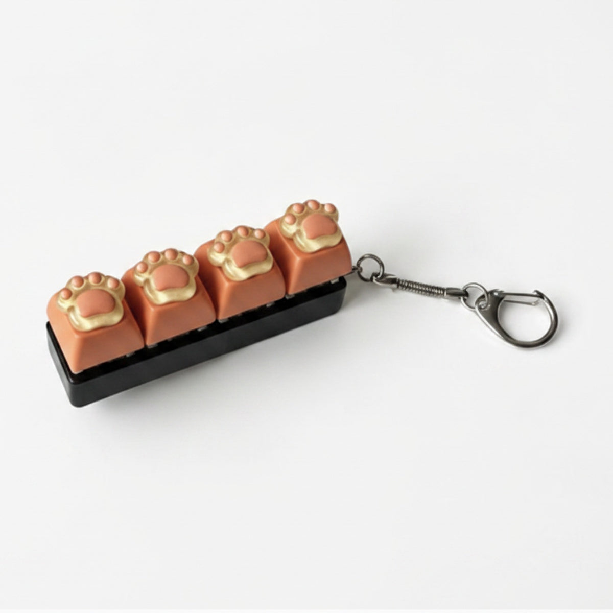 Mini Paw Pad Keychain - Sunset Orange