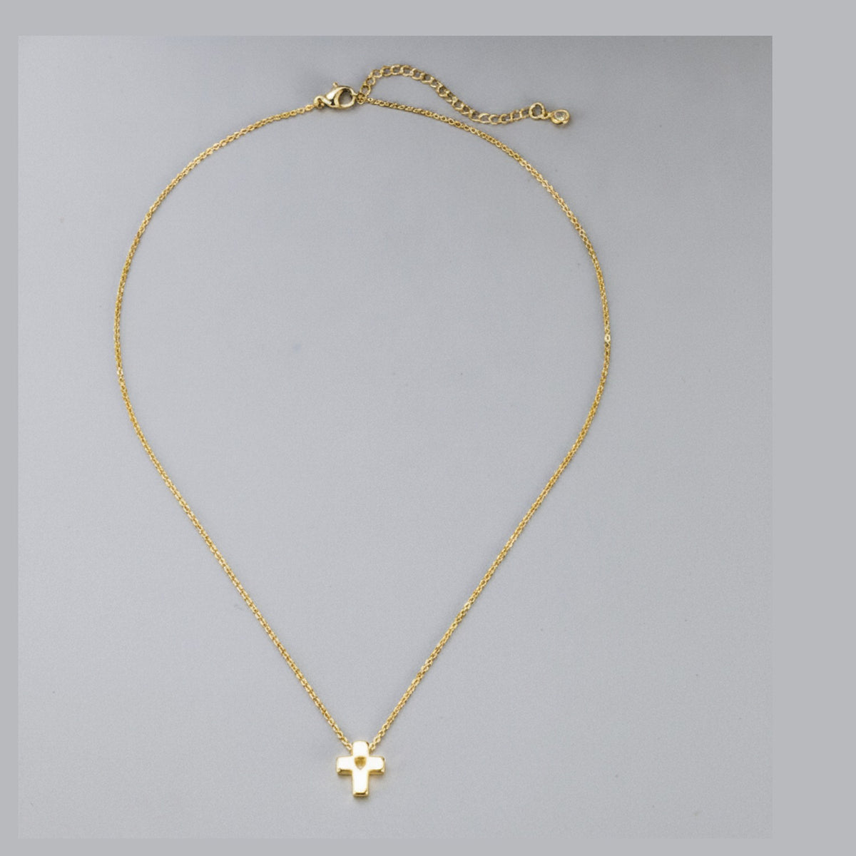 Gold Cross Charm Pendant Necklace – jewelry (view 1)
