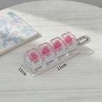 Mini Mechanical Keyboard Keychain - Pink