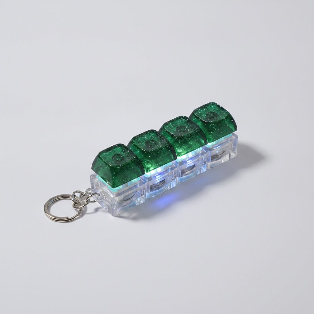 Mini Keyboard Switch Keychain - Forest 4-Key