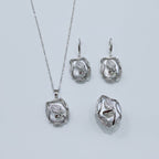 Pearl Shell Rhinestone Jewelry Set With Ring (view 1)