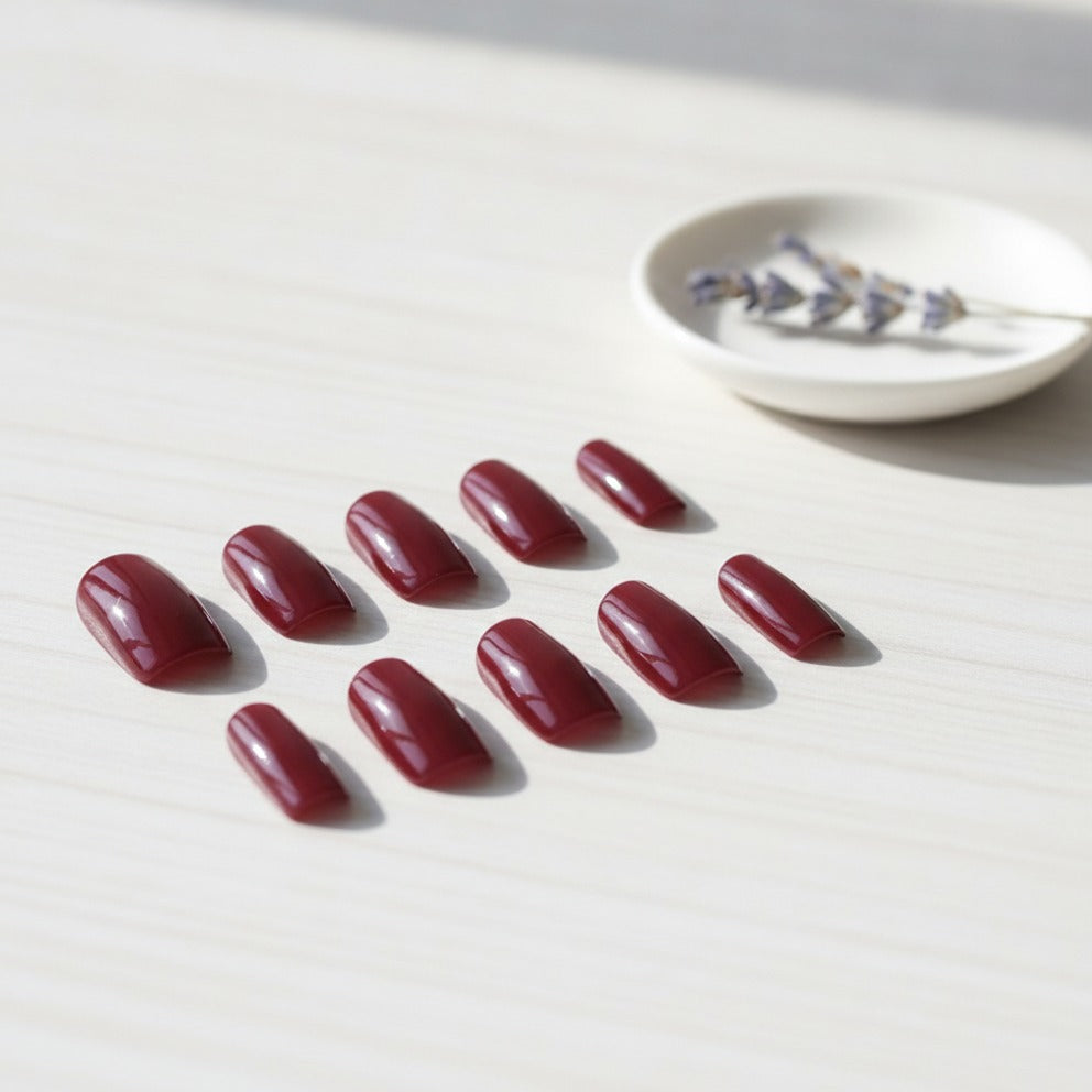 Glossy Gel Nail Polish - Deep Burgundy