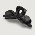Leather Bow Hair Claw Clip - Black Leather Butterfly Hair Clip – hair accessories (view 1)