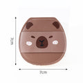 Animal-skin-feel PU leather powder puff - Type 5