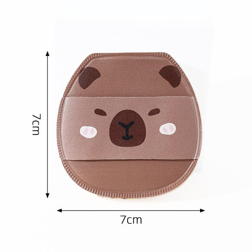 Animal-skin-feel PU leather powder puff - Type 5