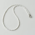 Double Heart Pearl Keychain - White