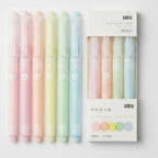Double Head Highlighter Pen Set - 5 Piece Colors - Macaron Color Set - 5 Pieces – stationery (view 1)