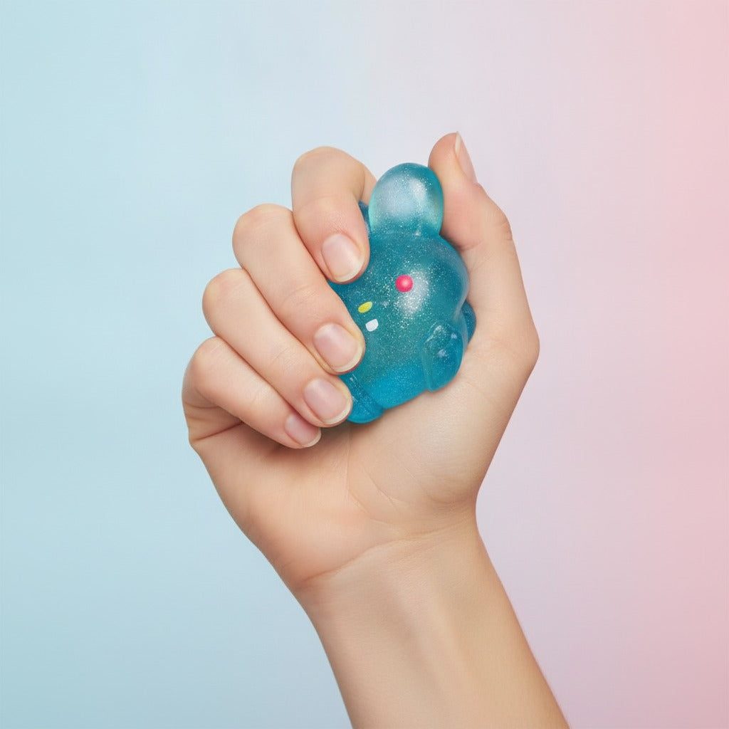 Squishy Fidget Toy FTKKK0044 - Blue - squeeze in hand