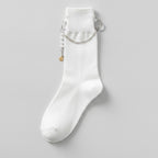 White Chain Charm Crew Socks – apparel accessories (view 1)