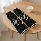 Butterfly Graphic Crew Socks - Black
