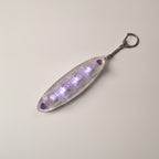 Heart Keycap Light-Up Keychain - Purple