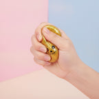 Sparkly Squishy Salamander Charm - Pink - squeeze in hand