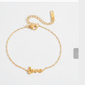 Gold Love Charm Chain Bracelet – jewelry (view 1)