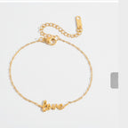 Gold Love Charm Chain Bracelet – jewelry (view 1)