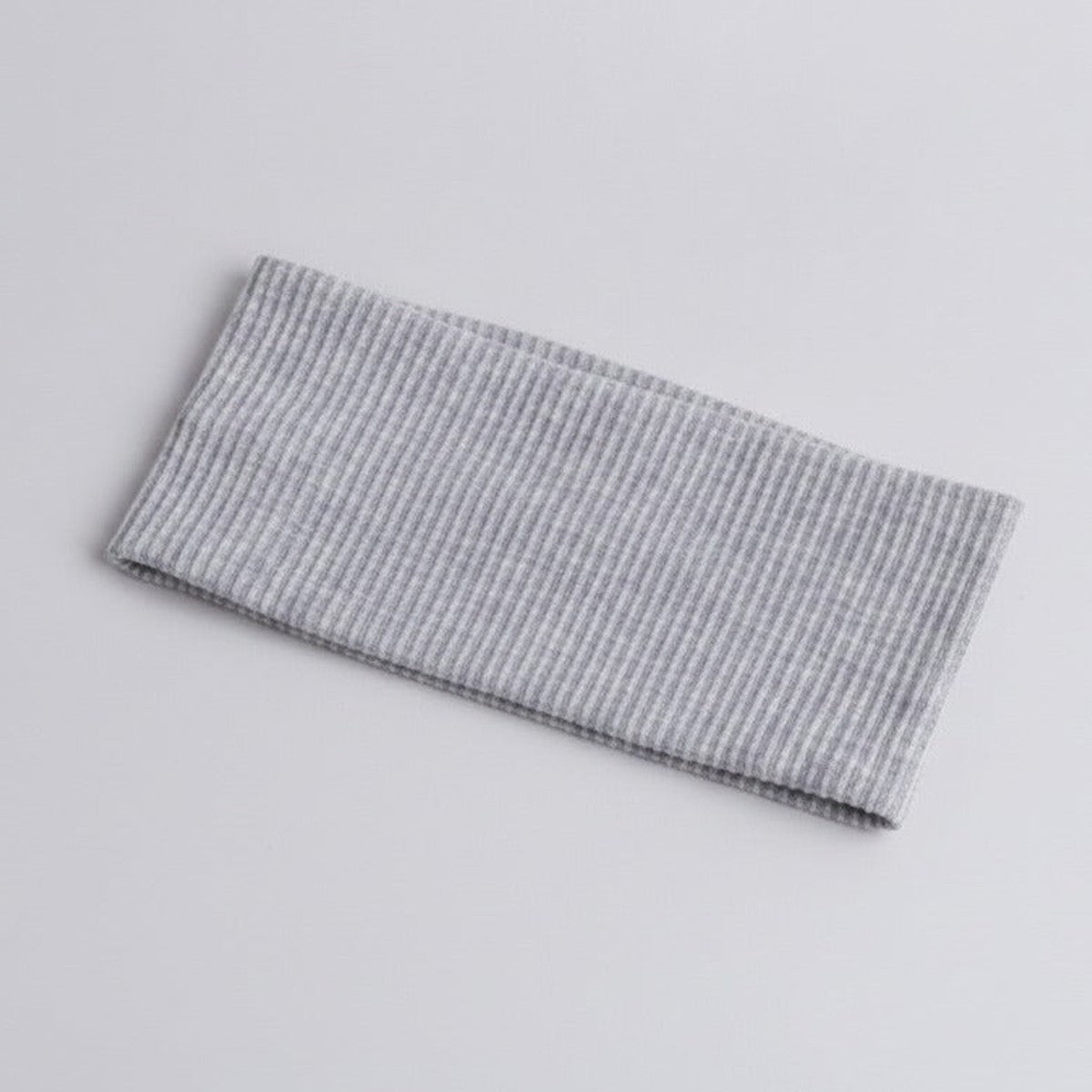 Ribbed Knit Headwrap - Light Gray