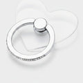 Sparkle Heart Phone Ring Charm Silver Heart