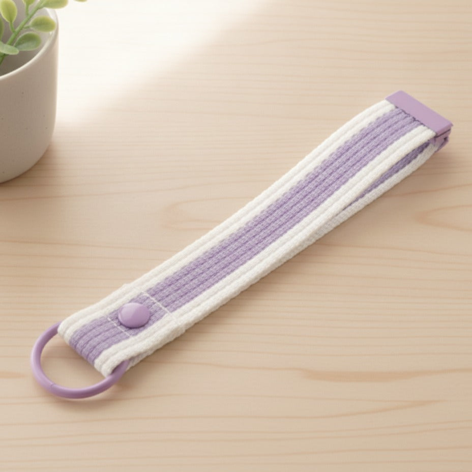 Fabric Keychain DIY Kit Set - Lavender Stripe (No.1)