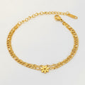 Dainty Layered Flower Charm Bracelet – jewelry (view 1)