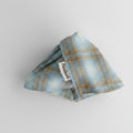 Plaid Hair Claw Clip Blue Orange – hair accessories (view 1)
