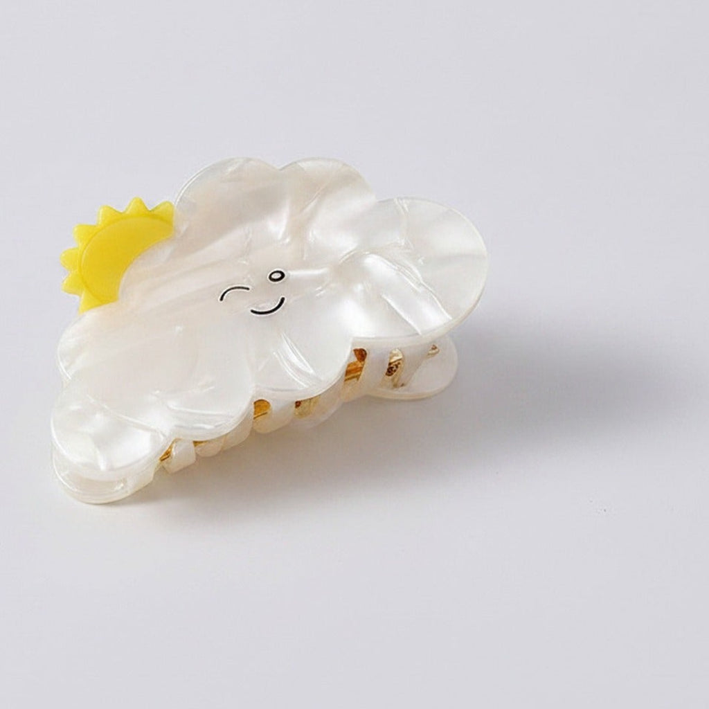 Cloud Hair Claw With Yellow Star Charm – hair accessories (view 1)