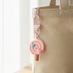Lollipop Charm Keychain - Pink