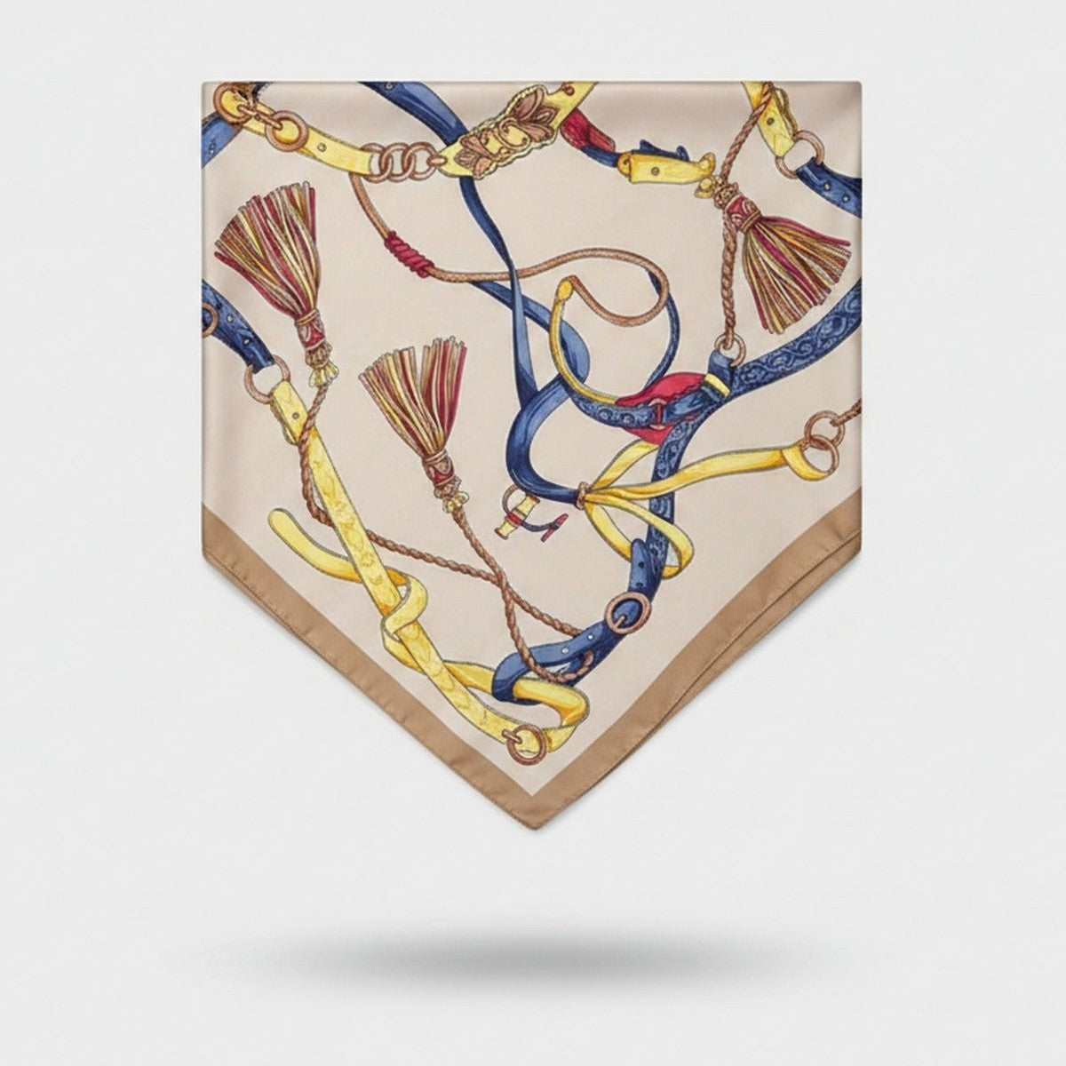 Equestrian Chain Tassel Silk Scarf – scarves & belts (view 1)