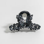 Butterfly Hair Claw With Rhinestone Beads - Iridescent Blue-Black 9.1cm – hair accessories (view 1)