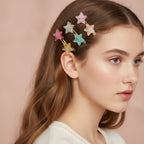 Mini Star Hair Clip Set Rainbow Stars