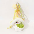 Mushroom Bunny Plush Keychain Charm - Green – tech (view 1)