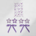 Butterfly & Star Hair Clip Set - Purple – hair accessories (view 1)