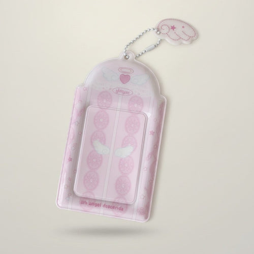 Angel Baby Wing Charm Photo Card Holder – stationery (view 1)