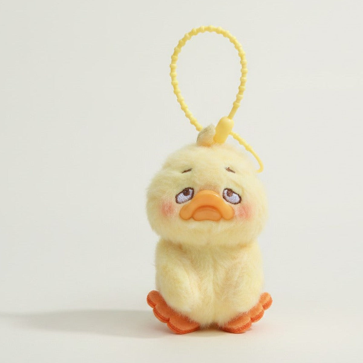 Kawaii Sad Duck Plush Keychain Charm – novelty & toys (view 1)