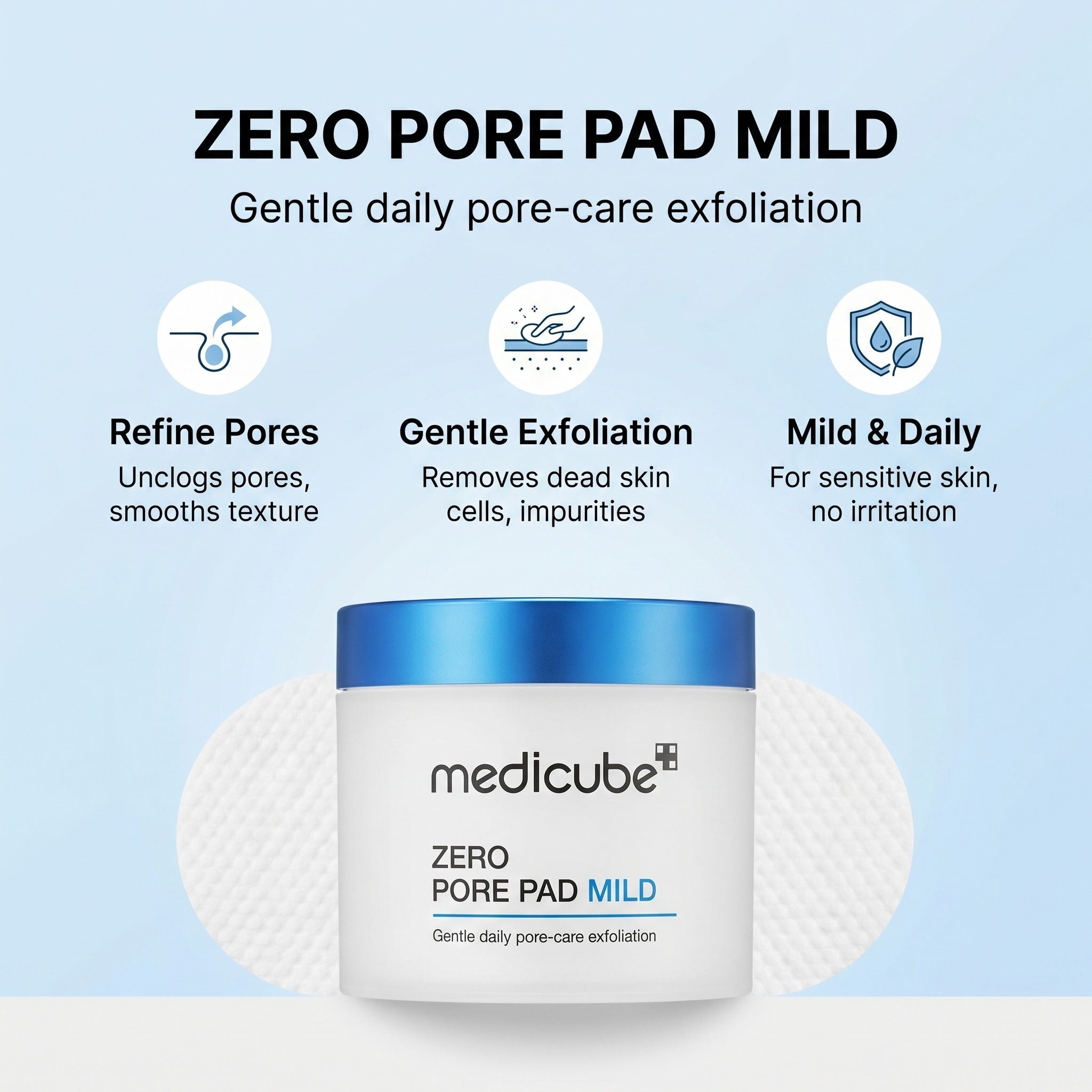 Medicube Zero Pore Pad Mild (70pcs) – Korean skincare