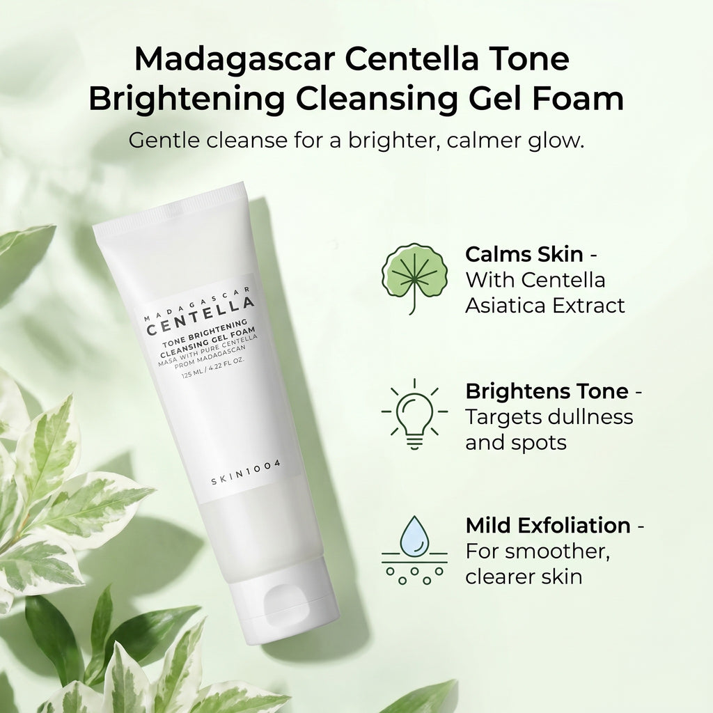 Madagascar Centella Tone Brightening Cleansing Gel Foam 125ml