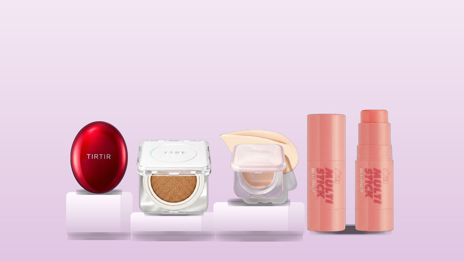 Base and cheek makeup